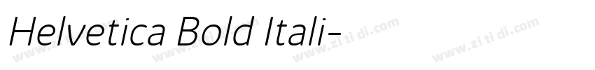 Helvetica Bold Itali字体转换